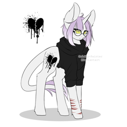 Size: 1600x1600 | Tagged: safe, artist:riariirii2, derpibooru import, oc, oc only, pony, unicorn, clothes, glasses, horn, leonine tail, male, simple background, stallion, unicorn oc, watermark, white background