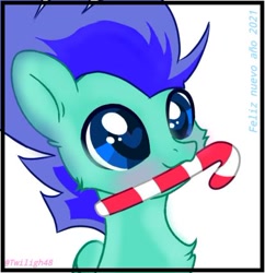 Size: 414x427 | Tagged: safe, artist:lazuli, artist:twiligh48, derpibooru import, oc, oc only, oc:azelfu, pegasus, pony, base used, candy, candy cane, cute, food, solo