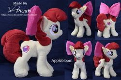 Size: 1980x1320 | Tagged: safe, artist:wdeleon, derpibooru import, apple bloom, earth pony, custom, cutie mark crusaders, female, filly, irl, multiple angles, photo, plushie, solo, standing, toy