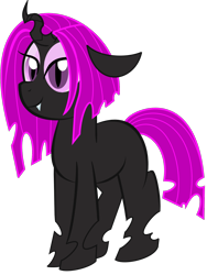 Size: 1200x1600 | Tagged: safe, artist:amgiwolf, derpibooru import, oc, oc only, changeling, changeling queen, changeling queen oc, purple changeling, simple background, solo, transparent background