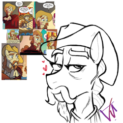 Size: 864x864 | Tagged: safe, artist:dsstoner, idw, buffalo bull (pony), earth pony, pony, male, screencap reference, sketch, stallion