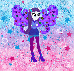 Size: 736x708 | Tagged: safe, artist:selenaede, artist:user15432, derpibooru import, rarity, human, equestria girls, alternate hairstyle, barely eqg related, base used, boots, clothes, cosmix, crossed arms, crossover, fairy, fairy wings, fairyized, high heel boots, high heels, leggings, ponied up, rainbow s.r.l, shoes, stars, wings, winx, winx club, winxified