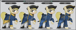 Size: 1280x512 | Tagged: safe, artist:brony-works, derpibooru import, earth pony, pony, clothes, female, mare, solo, sweden, uniform