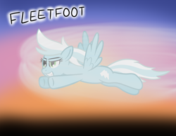 Size: 900x700 | Tagged: safe, artist:asktheappletwins, derpibooru import, fleetfoot, pony, alternate hairstyle, flying, solo