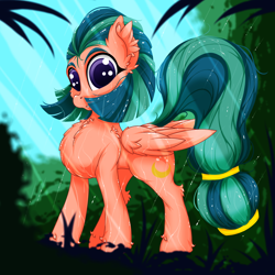 Size: 2500x2500 | Tagged: safe, artist:rurihal, derpibooru import, somnambula, pegasus, pony, cheek fluff, chest fluff, crepuscular rays, ear fluff, ears, female, looking at you, mare, solo, wing fluff