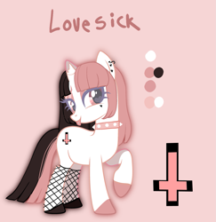 Size: 1417x1460 | Tagged: safe, artist:yamikonek0, derpibooru import, oc, oc:lovesick, unicorn, base used, solo