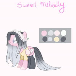 Size: 1550x1550 | Tagged: safe, artist:yamikonek0, derpibooru import, oc, oc:sweet melody, pony, base used, solo