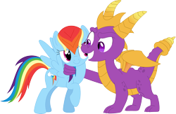 Size: 3581x2328 | Tagged: safe, artist:porygon2z, derpibooru import, rainbow dash, pegasus, pony, crossover, spyro the dragon