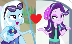 Size: 800x490 | Tagged: safe, derpibooru import, starlight glimmer, trixie, better together, equestria girls, forgotten friendship, mirror magic, spoiler:eqg specials, female, lesbian, shipping, shipping domino, startrix