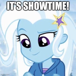 Size: 500x500 | Tagged: safe, derpibooru import, trixie, human, equestria girls, equestria girls (movie), caption, image macro, madagascar, reference, shitposting, text