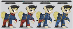 Size: 1280x512 | Tagged: safe, artist:brony-works, derpibooru import, earth pony, pony, clothes, female, mare, solo, sweden, uniform