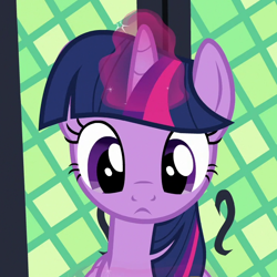 Size: 730x730 | Tagged: safe, derpibooru import, screencap, twilight sparkle, twilight sparkle (alicorn), alicorn, pony, once upon a zeppelin, cropped, female, glowing horn, horn, magic, magic aura, mare, solo