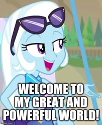 Size: 550x677 | Tagged: safe, derpibooru import, edit, edited screencap, screencap, trixie, better together, equestria girls, forgotten friendship, caption, image macro, imgflip, text