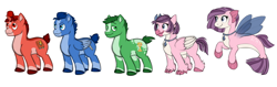 Size: 1280x405 | Tagged: safe, artist:mexcraziness-art, derpibooru import, pony, sea pony, crossover, dewey, duck tales 2017, huey, louie, ponified, webby vanderquack