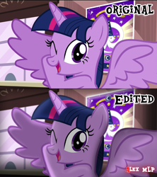 Size: 1920x2160 | Tagged: safe, artist:alex mlp, derpibooru import, edit, edited screencap, screencap, twilight sparkle, alicorn, pony, three's a crowd, cute, one eye closed, smiling, solo, spoiler alert, twiabetes, wink