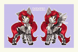 Size: 6000x4000 | Tagged: safe, artist:_spacemonkeyz_, derpibooru import, oc, oc:babaru, cyborg, earth pony, amputee, artificial wings, augmented, prosthetic limb, prosthetic wing, prosthetics, solo, torn ear, wings