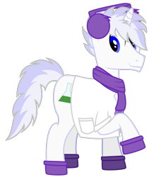 Size: 1200x1422 | Tagged: safe, artist:masem, derpibooru import, oc, oc only, oc:litmus paper, unicorn, 2021 community collab, clothes, coat, derpibooru community collaboration, earmuffs, scarf, simple background, solo, transparent background