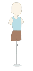 Size: 1438x3072 | Tagged: safe, derpibooru import, equestria girls, barely eqg related, clothes, loki loud, lori loud, mannequin, not pony related, outfit, rule 63, shirt, shorts, simple background, the loud house, transparent background, undershirt