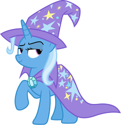 Size: 3000x3116 | Tagged: safe, artist:jeatz-axl, derpibooru import, trixie, pony, unicorn, cape, clothes, female, hat, mare, raised hoof, simple background, solo, transparent background, trixie's cape, trixie's hat, vector