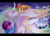 Size: 1050x750 | Tagged: safe, artist:castaspellliana, derpibooru import, princess celestia, sunset shimmer, twilight sparkle, alicorn, pony, alicornified, alternate universe, baby carrier, canterlot, curved horn, ears, eye contact, family, female, filly, filly sunset shimmer, filly twilight sparkle, floppy ears, foal, full moon, horn, looking at each other, mare, mare in the moon, momlestia, moon, mother and child, mother and daughter, night, parent and child, race swap, shimmercorn, siblings, sisters, sleeping, smiling, spread wings, tower, trio, wing hold, wings, younger