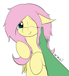 Size: 2031x2255 | Tagged: safe, artist:wapamario63, fluttershy, oc, oc:anon, pegasus, pony, cute, female, half body, mare, one eye closed, petting, pov, shyabetes, simple background, sketch, smiling, smiling at you, transparent background, weapons-grade cute