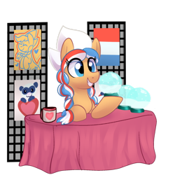 Size: 600x600 | Tagged: artist needed, safe, derpibooru import, oc, oc:ember, oc:ember (hwcon), pony, cute, hearth's warming con, netherlands, ocbetes, simple background, snow globe, transparent background