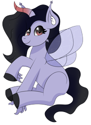 Size: 3526x4841 | Tagged: safe, artist:syncedsart, derpibooru import, oc, oc:corona shades, pony, 2021 community collab, constellation pony, cute, derpibooru community collaboration, female, fluffy, fullbody, simple background, sitting, solo, stars, transparent background, transparent wings, wings