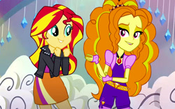 Size: 2000x1250 | Tagged: safe, artist:ktd1993, derpibooru import, adagio dazzle, sunset shimmer, eqg summertime shorts, equestria girls, pet project, rainbow rocks, female, lesbian, shipping, sunsagio