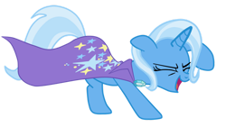 Size: 1280x721 | Tagged: safe, artist:3d4d, artist:gmaplay, derpibooru import, trixie, cape, clothes, simple background, solo, transparent background, trixie's cape, vector