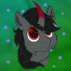 Size: 900x900 | Tagged: safe, artist:enigmadoodles, derpibooru import, king sombra, pony, fluffy, solo