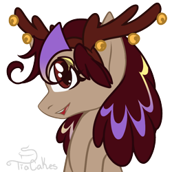 Size: 800x800 | Tagged: safe, artist:tiacakes, derpibooru import, oc, oc:hors, christmas, holiday, icon, simple background, solo, transparent background