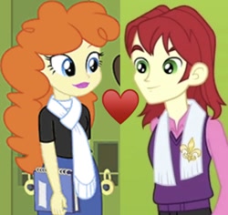 Size: 656x618 | Tagged: safe, derpibooru import, screencap, golden hazel, nolan north, equestria girls, background human, dramas, female, heart, male, nolanhazel, shipping, shipping domino, straight