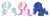 Size: 1774x610 | Tagged: safe, artist:pantypon, derpibooru import, princess cadance, princess celestia, princess luna, alicorn, pony, alicorn triarchy, beady eyes, chibi, cute, female, mare, profile, simple background, transparent background, trio