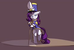 Size: 3045x2080 | Tagged: safe, alternate version, artist:yoditax, derpibooru import, rarity, pony, unicorn, ancient wonderbolts uniform, bipedal, clothes, ears, female, floppy ears, frock coat, hat, lidded eyes, mare, sgt. rarity, shako, solo, uniform