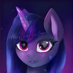 Size: 1024x1024 | Tagged: safe, artist:thisponydoesnotexist, derpibooru import, pony, horn, looking at you, neural network