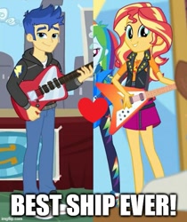 Size: 499x594 | Tagged: safe, derpibooru import, flash sentry, sunset shimmer, better together, equestria girls, best ship, female, flashimmer, male, shipping, straight