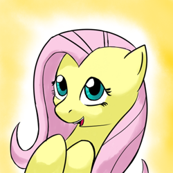 Size: 512x512 | Tagged: safe, artist:acesential, ponerpics import, fluttershy, pegasus, pony, bust, deleted from derpibooru, female, happy, mare, portrait, solo