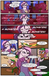 Size: 1397x2160 | Tagged: safe, artist:acesential, ponerpics import, oc, oc only, oc:bowtie, oc:mirage, draconequus, comic:new beginnings, comic, deleted from derpibooru