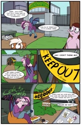 Size: 1397x2160 | Tagged: safe, artist:acesential, ponerpics import, oc, oc only, oc:bowtie, oc:mirage, draconequus, comic:new beginnings, comic, deleted from derpibooru