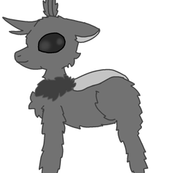 Size: 1000x1000 | Tagged: safe, artist:furhoof34, derpibooru import, changeling, original species, fluffy, simple background, solo, species:snow changling, transparent background