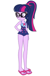 Size: 1548x2340 | Tagged: safe, artist:gmaplay, derpibooru import, sci-twi, twilight sparkle, human, better together, equestria girls, unsolved selfie mysteries, clothes, confused, one-piece swimsuit, simple background, sleeveless, solo, swimsuit, transparent background, vector