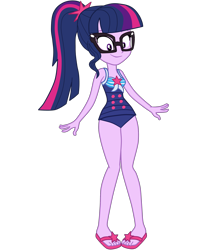 Size: 2048x2468 | Tagged: safe, artist:gmaplay, derpibooru import, sci-twi, twilight sparkle, human, better together, equestria girls, forgotten friendship, clothes, looking down, one-piece swimsuit, simple background, sleeveless, solo, swimsuit, transparent background, vector