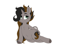 Size: 6000x5000 | Tagged: safe, artist:sunlightgryphon, derpibooru import, oc, oc only, oc:emerald whiplash, classical unicorn, pony, unicorn, 2021 community collab, belly button, chest fluff, cloven hooves, derpibooru community collaboration, ear fluff, ears, leonine tail, lidded eyes, looking at you, simple background, solo, transparent background, unshorn fetlocks, wide hips