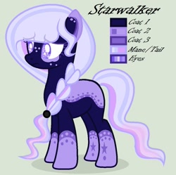 Size: 955x952 | Tagged: safe, artist:lominicinfinity, derpibooru import, oc, oc:starwalker, earth pony, pony, female, mare, reference sheet, simple background, solo