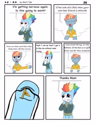 Size: 2550x3300 | Tagged: safe, artist:short tale, derpibooru import, applejack, rainbow dash, windy whistles, earth pony, pegasus, pony, comic:aj+rd, the last problem, advice, appledash, comedy, comic, comic strip, crying, date, dating, digital art, excited, female, jewelry, lesbian, mohawk, necklace, pendant, present, pumped, romantic, shipping, smiling, tears of joy, worried
