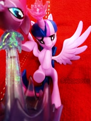 Size: 3024x4032 | Tagged: safe, derpibooru import, tempest shadow, twilight sparkle, twilight sparkle (alicorn), alicorn, my little pony: the movie, fan series, female, figure, guardians of harmony, irl, perspective, photo, toy