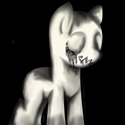 Size: 2009x2000 | Tagged: safe, artist:amgiwolf, derpibooru import, oc, oc only, earth pony, pony, bald, black background, earth pony oc, simple background, smiling, solo, white eyes