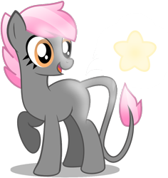 Size: 868x921 | Tagged: safe, artist:amgiwolf, derpibooru import, oc, oc only, earth pony, pony, earth pony oc, eyelashes, female, looking back, mare, open mouth, raised hoof, simple background, smiling, solo, transparent background