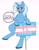 Size: 2480x3184 | Tagged: safe, artist:mcsplosion, derpibooru import, trixie, pony, unicorn, bipedal, comments locked on derpi, dialog, downvote bait, drama, female, flag, gender headcanon, headcanon, lgbt headcanon, lidded eyes, looking at you, mare, mouthpiece, op is a cuck, op is trying to start shit, op started shit and op is laughing at you, pride, pride flag, sign, signature, simple background, smiling, solo, text, trans trixie, transgender, white background