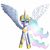 Size: 3300x3296 | Tagged: safe, artist:melanyschaffer, derpibooru import, princess celestia, alicorn, pony, crown, hoof shoes, jewelry, looking at you, majestic, raised hoof, regalia, serious, simple background, spread wings, transparent background, wings